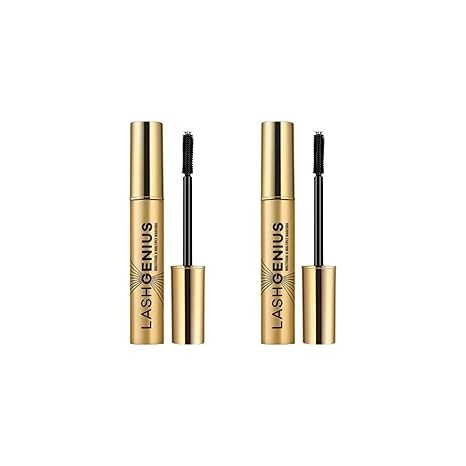 True Lash Genius Mascara 10 ml, Blackest Black, 5 LASH EFFECTS IN ONE MASCARA! (Pack of 2)